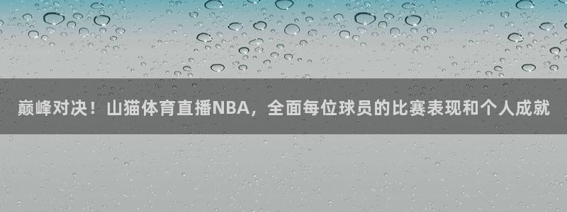巅峰对决！山猫体育直播NBA，全面每位球员的比赛表现和个人成就