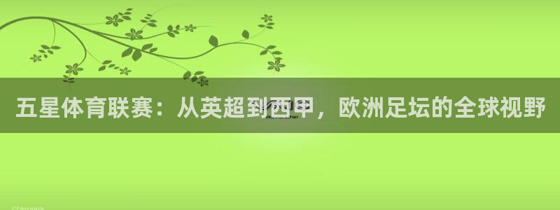 五星体育联赛：从英超到西甲，欧洲足坛的全球视野